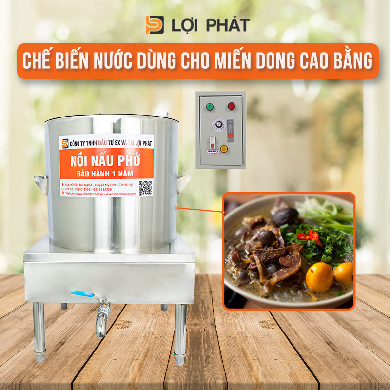 Che bien nuoc dung voi Noi nau pho dien roi