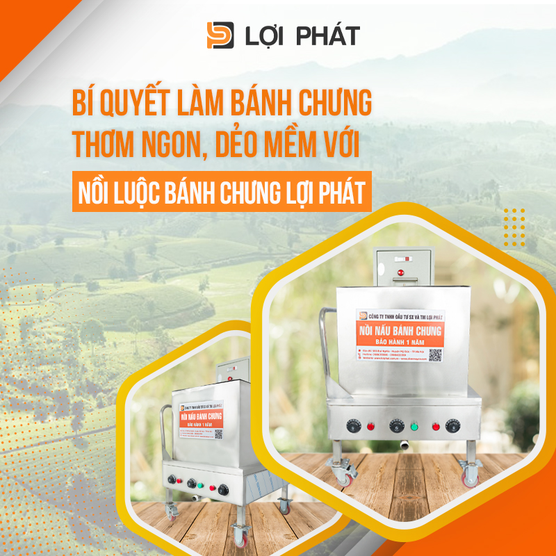 Bi quyet lam banh chung thom ngon, deo mem voi Noi luoc banh chung LOI PHAT tại Phu Tho-1