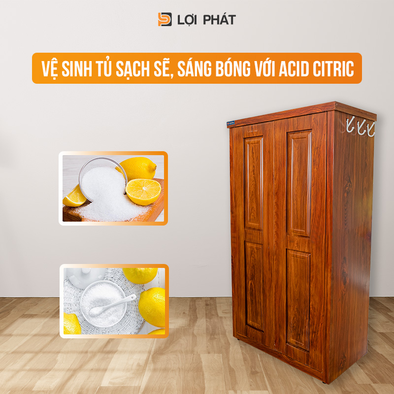 ve sinh tu voi acid citric