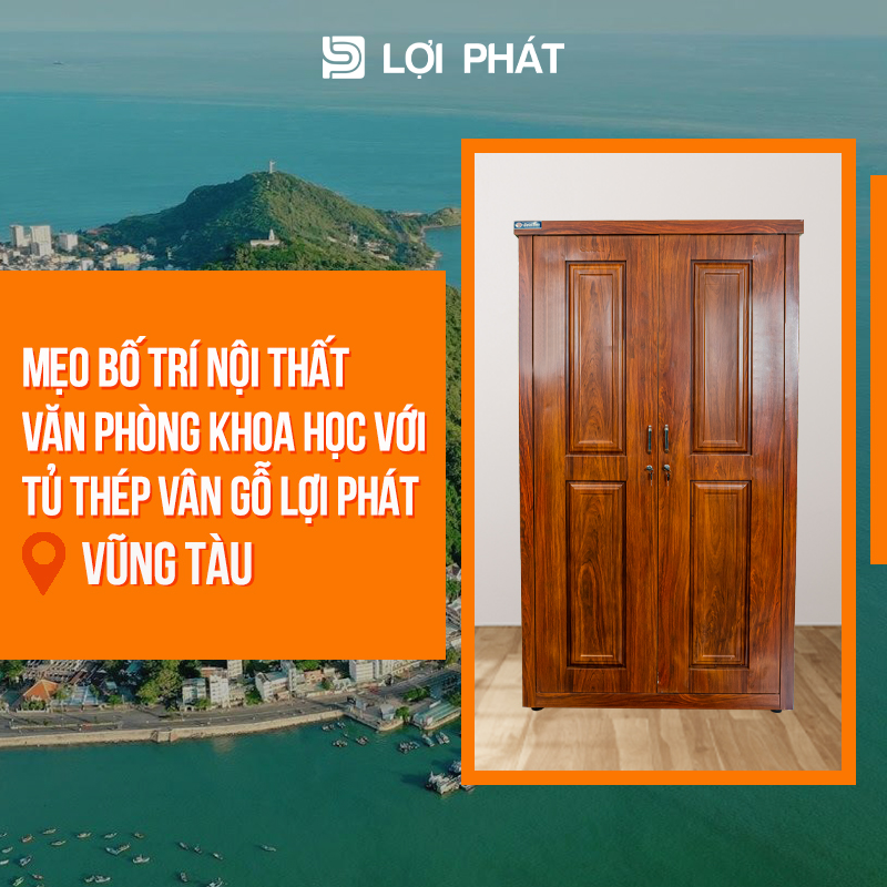 Meo bo tri noi that van phong khoa hoc voi Tu thep van go LOI PHAT tai Vung Tau