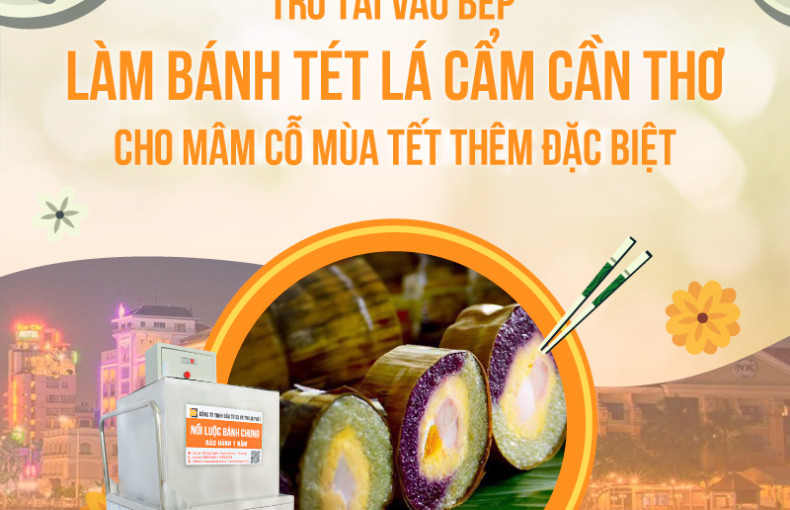 Hướng dẫn cách làm món bánh tét lá cẩm Cần Thơ thơm ngon bằng nồi luộc bánh chưng