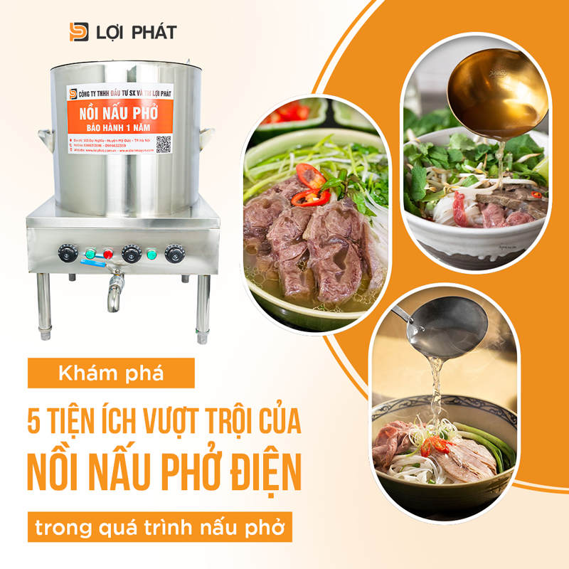 Kham pha 5 tien ich vuot troi cua Noi nau pho dien trong qua trinh nau pho