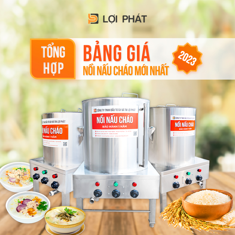 bảng giá nồi nấu cháo