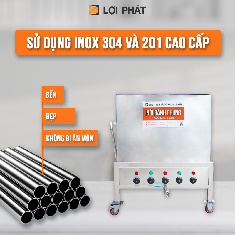 Noi su dung 100% inox cao cap