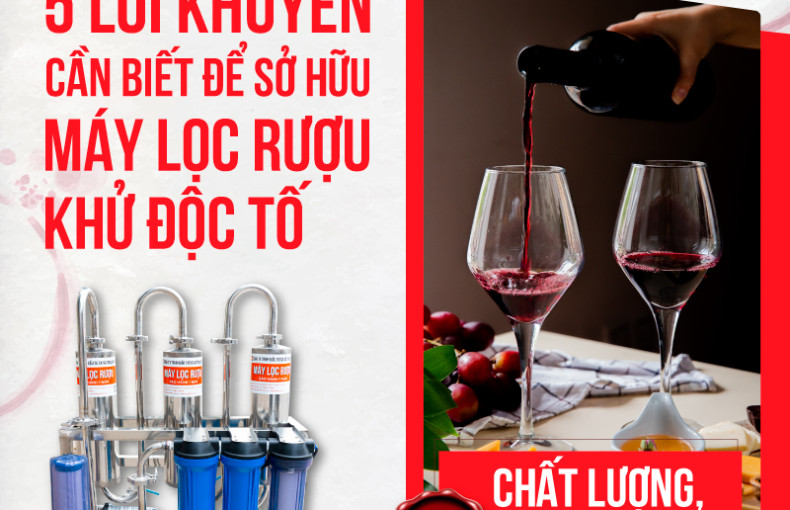 5 lời khuyên cần biết để sở hữu máy lọc rượu khử độc tố CHẤT LƯỢNG, GIÁ CẢ HỢP LÝ