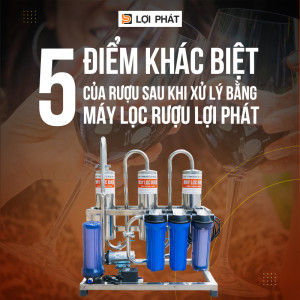 5 điểm khác biệt của rượu sau khi xử lý bằng Máy lọc rượu LỢI PHÁT