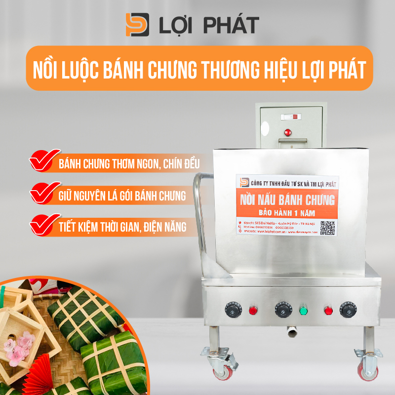 Su dung noi luoc banh chung thuong hieu LOI PHAT-3