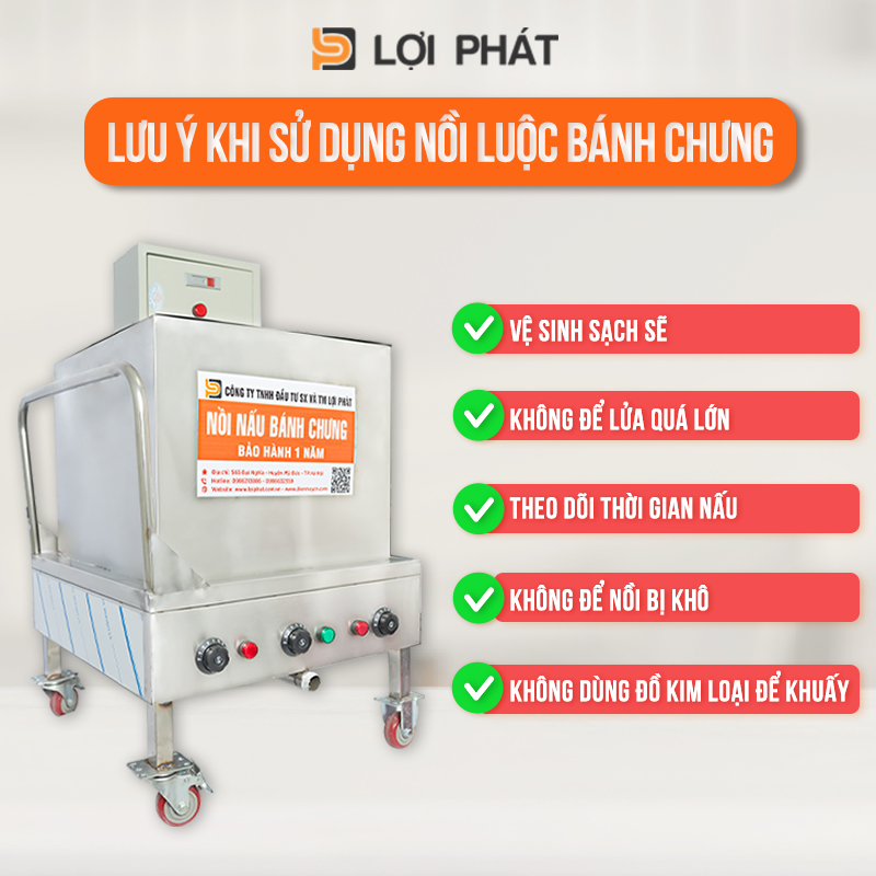 Luu y khi su dung Noi luoc banh chung