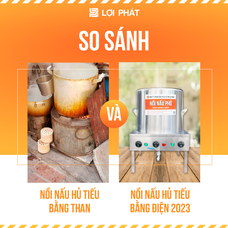 So sanh noi hu tieu bang than va bang dien