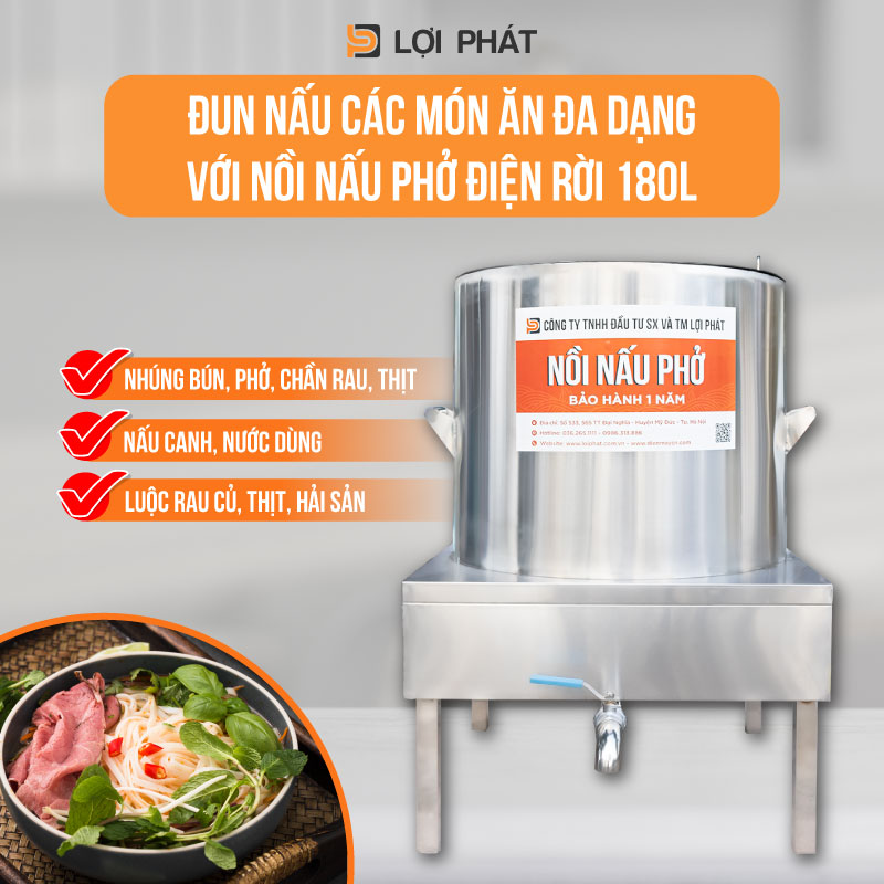 Noi nau pho dien roi 180L