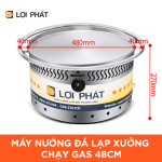 Máy nướng đá lạp xưởng chạy gas 48cm