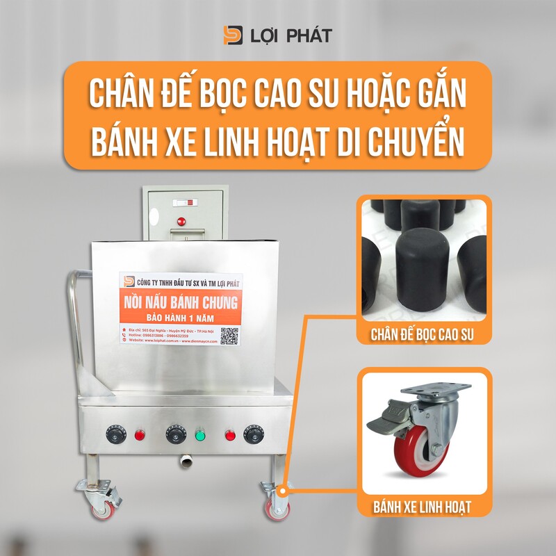 Chan de boc cao su hoac banh xe