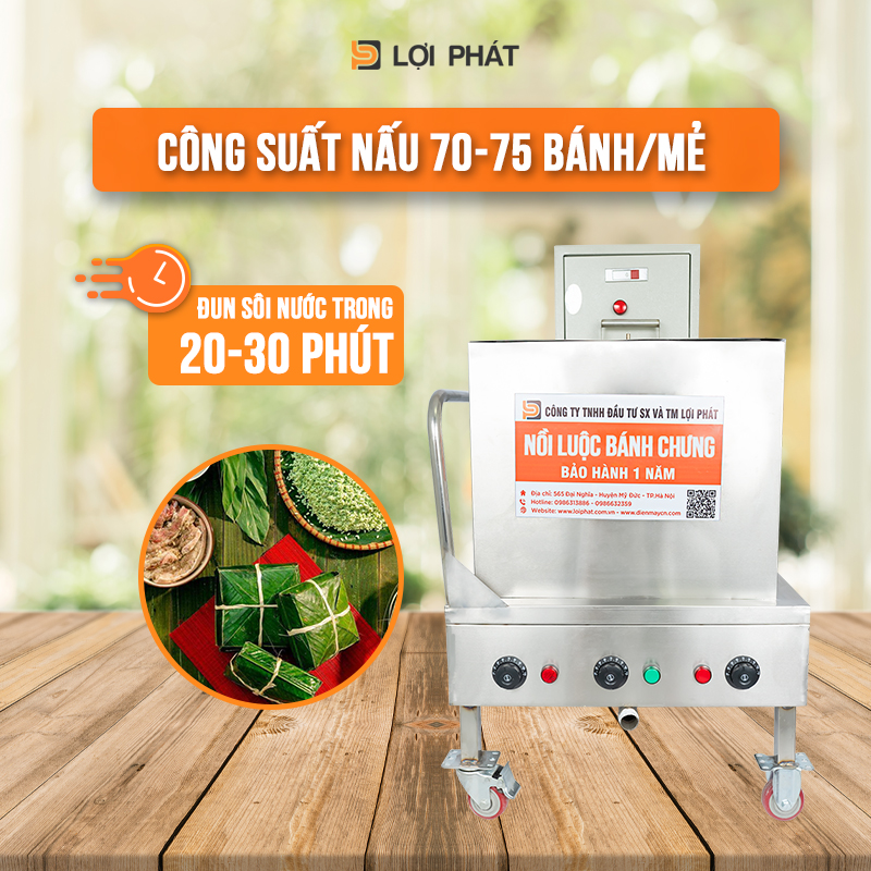 Công suất nấu 70-75 bánh/ mẻ