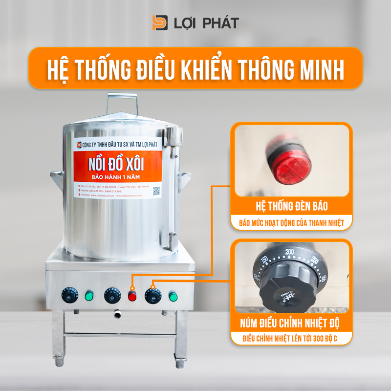 bảng điều khiển của  nồi đồ xôi