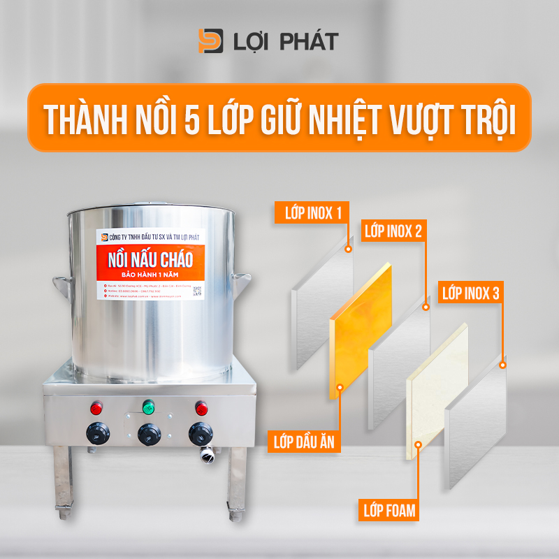 Thanh noi nau chao 5 lop day dan