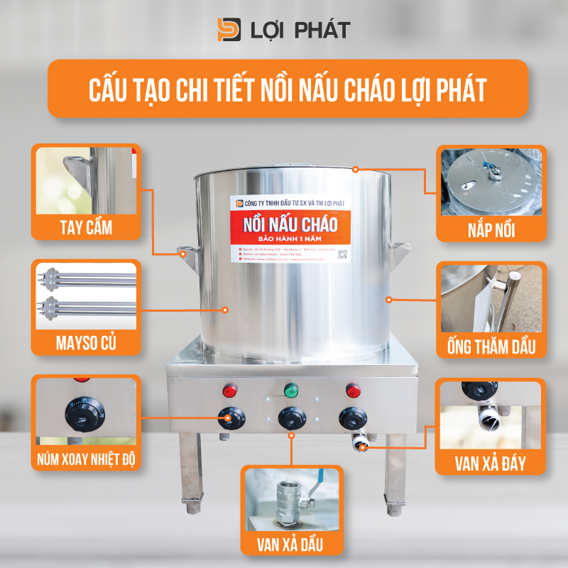 Cau tao chi tiet cua Noi nau chao 40L LOI PHAT-1