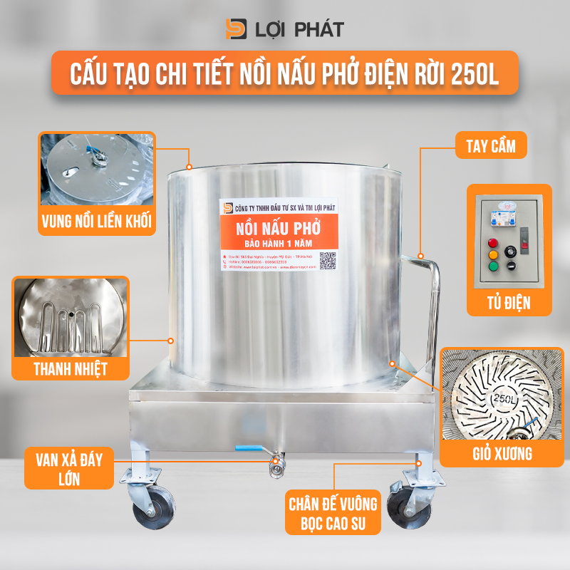 Cao tao chi tiet noi pho dien roi 250L