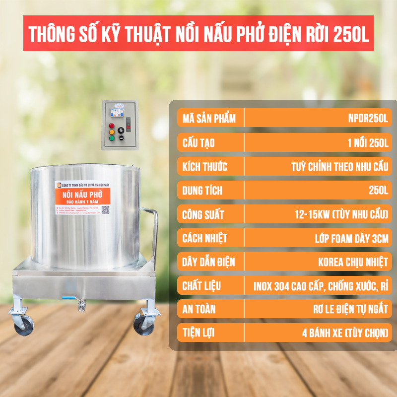 Thong so ky thuat noi pho dien roi 250L-1