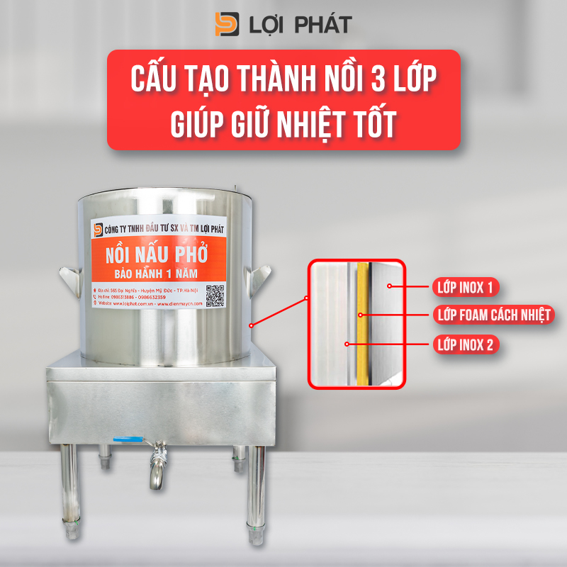 Cấu tạo thành nồi 3 lớp