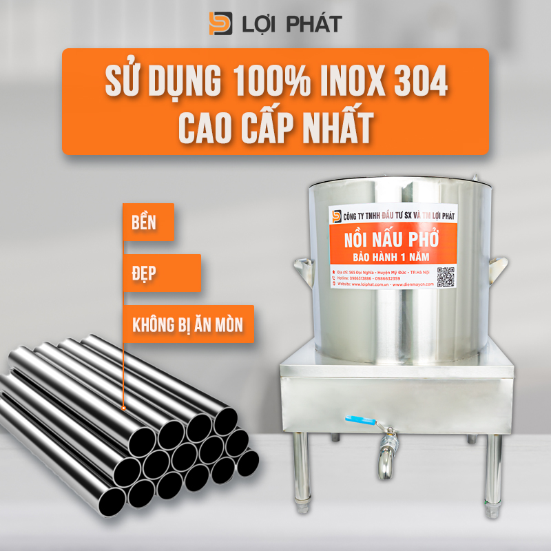 Nồi sử dụng chất liệu inox 304 cao cấp nhất