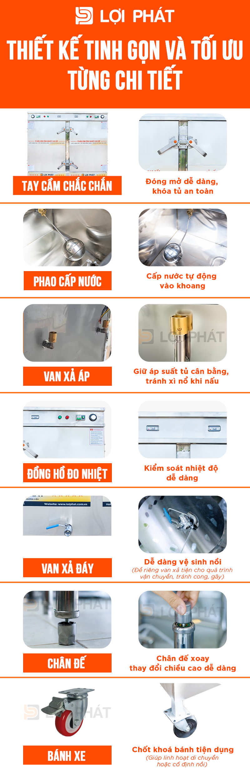 các bộ phận khác của tủ cơm điện